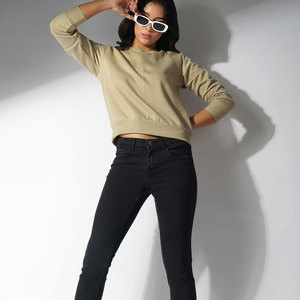 Venta al por mayor de alta calidad de las mujeres de cuello redondo sudadera de lana de las mujeres pulóver sudadera, sudadera para las mujeres - Product Image 2