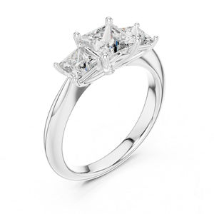 Anillo de Diamante Cultivado en Laboratorio con Corte Princesa en Oro Amarillo de 14K |   Ropa Elegante para Oficina |   Diamante Cultivado Nuevo - Product Image 6