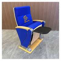 Chaise de théâtre bordeaux, siège d'auditorium, dossier haut, rembourrage en mousse, accoudoirs en chêne, tablette latérale pliable, absorption acoustique, siège rotatif