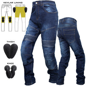 Jean de moto D-Ride Moto Armor avec protections amovibles pour les genoux et les hanches, séchage rapide, respirant pour hommes, protection Kavler toutes saisons - Product Image 3