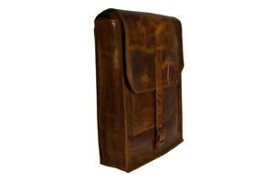 Vente en gros sac à dos vintage en cuir véritable fait main pour ordinateur portable sac bureau école collège lettre pour collège lycéens - Product Image 2