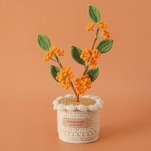 Planta Grande Tejida a Mano con Hilo de Copo de Nieve, Estilo Cielo Estrellado Creativo, para Interiores/Exteriores, Decoración para el Día de la Madre - Product Image 1