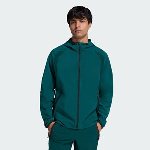 Ensemble survêtement homme tendance : veste coupe-vent en polyester et short, design personnalisé, fermeture éclair intégrale, en nylon - Product Image 1