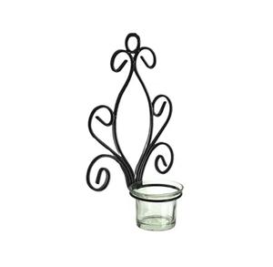 Finest Quality Black Metal Iron Wall <b>Sconces</b> Indoor Home Decoration <b>Candle</b> Holder Lighting Accessories for Christmas Birthday - Product Image 1