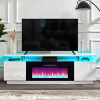 Poêle à bois électrique intelligent à commande à distance multicolores avec fonction de levage