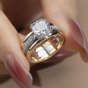 Perfect Princess Cut White Gold Diamond <b>Ring</b> in Moissanite for Engagements and Womens Graceful Style With Vvs Clarity - Product Image 4