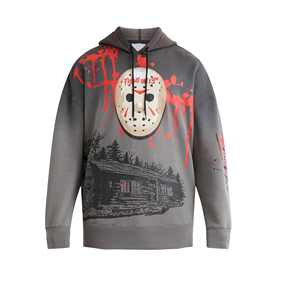 OEM Custom Logo Design Men's Regular Fit 100% Cotton <b>Fleece</b> Pullover Hoodies <b>Black</b> Color for Winter Custom Graphics Printed BD - Product Image 3