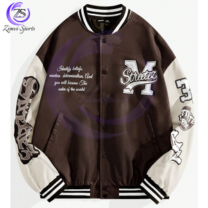 Vêtements d'extérieur légers hommes coupe ample impression numérique sortir graphique à manches longues Baseball College Baseball Varsity vestes - Product Image 1