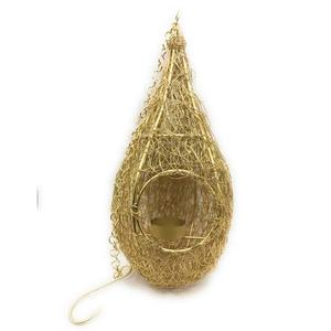 Galvanized Metal Candle <b>Lantern</b> with Woven Wire .. - Product Image 4