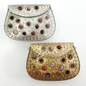 Embrague de latón natural de la mejor calidad, bolso de mano dorado de noche nupcial de diseñador hecho a mano para novia de HF CRAFT - Product Image 3