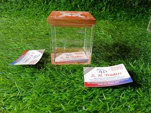 Luxury Gifting <b>Box</b> for Ramadan & Eid Mubarak Elegant Clear Acrylic Dry Fruit and Candy <b>Box</b> with <b>Wooden</b> Mother of Pearl Lid - Product Image 4