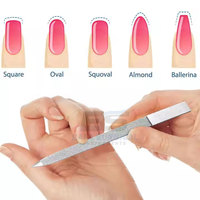 Limas de Uñas Portátiles de Acero Inoxidable de Doble Cara con Diseño de Zebra, Herramientas Profesionales para Dar Forma a las Uñas para Uso en el Hogar y en Salones de Belleza