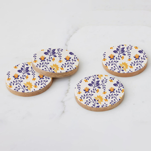 Elegant Customizable Acacia Free Wood Wedding <b>Coasters</b> Classic Enamel Printed <b>Drink</b> <b>Coasters</b> Holder for Tea Parties Direct - Product Image 2