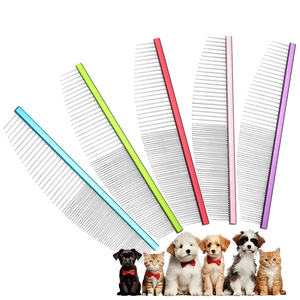 Peine De Luna para mascotas de acero inoxidable, dientes finos, cara de gato y perro, peluquería, punta redonda de estilo Simple para el cuidado de mascotas pequeñas - Product Image 1