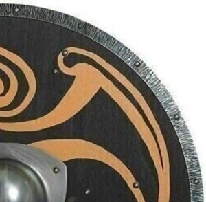 Nuevo Escudo de diseñador de madera de 22 pulgadas Escudo antiguo único redondo medieval Nuevo escudo medieval. - Product Image 2