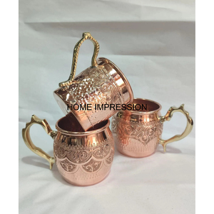 Hammered Design Handmade Copper Round Moscow Mule Mug High Quality Bulk Quantity <b>Vintage</b> Unique Best Selling Cheapest Price 2025 - Product Image 4