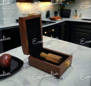 Boîte de paquet de parfum élégante de qualité supérieure Boîte d'emballage de parfum en bois naturel rectangulaire pour cadeau - Product Image 2