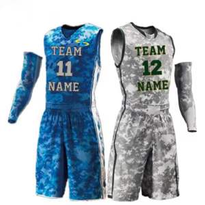 Uniforme de Baloncesto Hecho en Pakistán, Camiseta de Equipo y Pantalones Cortos de Sublimación, Uniforme de Baloncesto con Color Personalizado - Product Image 1