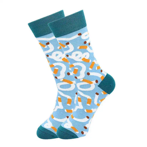 Chaussettes riches en coton colorées audacieuses Designs modernes Respirant Élégant pour Streetwear Tenues de tous les jours décontractées pour l'hiver Cheville haute - Product Image 4