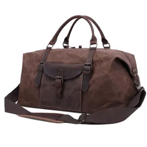 Maleta Weekender genuino de cuero negro personalizada de lujo grande Durable de alta calidad para aventuras y compras nocturnas - Product Image 6