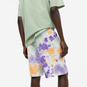 Short de gymnastique en molleton élastique de style solide décontracté pour hommes, coton confortable-Vente en gros, design uni personnalisable - Product Image 3