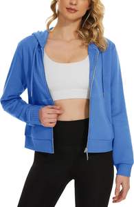 Haute qualité célèbre marque de luxe Designer femmes survêtement à manches longues sweat doublure polaire fermeture éclair complète Hodie - Product Image 3