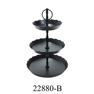 Soportes de pastel de 2 niveles de aluminio de venta caliente con soporte de exhibición de pastel plateado de diseño único floral - Product Image 5