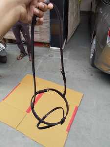 หนังบริดเดิ้ลสไตล์อังกฤษแบบแบนหนังผักย้อมสีทองเหลืองแข็งแรงทนทานอุปกรณ์ม้าติดทนนาน - Product Image 6