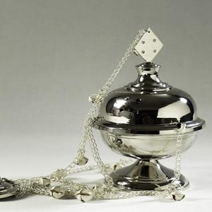 Modern Incense <b>Burner</b> With Chain Decor Incense Holders Unique <b>Burner</b> Antique Incense <b>burner</b> <b>Silver</b> Color Finishing Round Shaped - Product Image 4