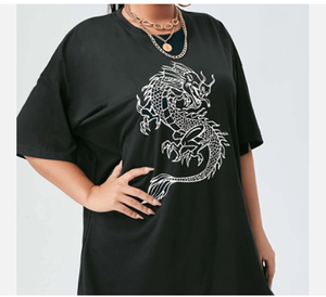 OEM 2024 dernière conception respirant femmes surdimensionné imprimé t-shirts tenue décontracté coton tissu XL taille pour l'été - Product Image 2