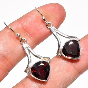 เครื่องประดับสำหรับผู้หญิงต่างหูเงินสไตล์โบโฮเครื่องประดับ925โกเมนเงินสเตอร์ลิงต่างหูแฮนด์เมดของขวัญยอดนิยม - Product Image 1