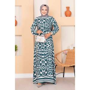 Patrón de cebra Viscosa Hijab Vestido Gasolina - Product Image 6