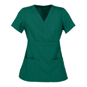 Vêtements d'hôpital élégants pour femmes, blouses d'infirmière en polyester extensible, chemise d'hôpital à lacets - Product Image 4