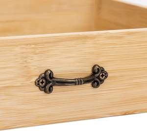 Organizador de maquillaje de bambú con cajones, organizador de cosméticos grande para encimera, caja de maquillaje de madera, bandeja de madera para maquillaje - Product Image 6