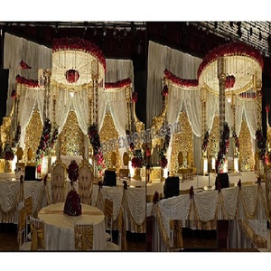 Royal Rajwadi Theme Wedding Decor Mandap Luxury Maharaja Wedding Mandap Decor Best South Trending Indian Mandap and Decoration - Product Image 1