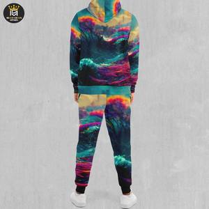 ชุดวอร์มผู้ชายสไตล์ไฮสตรีทใส่ลำลองระบายอากาศได้ชุดวิ่งพิมพ์ซับลิเมชันสีพื้นสำหรับฤดูหนาวมาใหม่ - Product Image 4