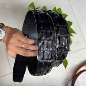 Cinturón de Cuero con Estampado de Cocodrilo para Hombre, Accesorio Elegante, Duradero y de Larga Duración - Product Image 6