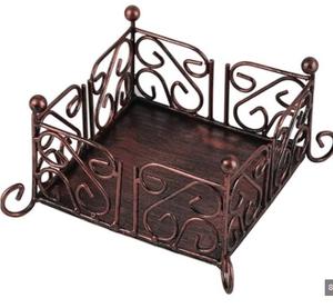 ที่ใส่ทิชชู่ทองแดงแบบเรียบทำด้วยมือทรงสี่เหลี่ยมแบบคลาสสิกบนโต๊ะสำหรับบ้านร้านอาหาร - Product Image 4