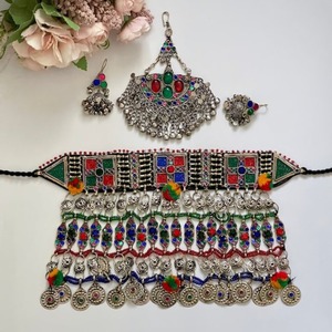 Parures de bijoux cristal pour adultes personnalisé OEM service haute qualité afghan collier boucles d'oreilles fournisseur direct mariage fête porter - Product Image 4