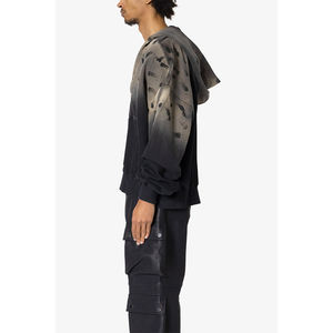 Sudadera con Capucha de Manga Larga Personalizada de Alta Calidad, Estilo Vintage, Teñida, Desgastada, con Estampado - Product Image 3