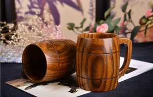 Tasse à café en bois naturel faite à la main écologique avec poignée sculptée pour les amateurs de café au prix de gros par CRAFT ZONE EXPORT - Product Image 4