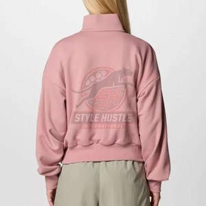 Sudaderas personalizadas de media cremallera para mujer, ropa de abrigo de media cremallera para mujer - Product Image 4