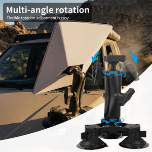 VINmounts Starlink Mini Ball Mount Base 1.5 Heavy Duty <b>Adapter</b> 360 Degree Rotation <b>Universal</b> Car Boat Use Composite Nylon/Rubber - Product Image 3