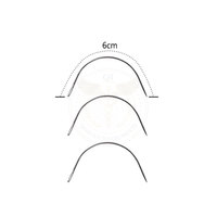 Outil professionnel en acier inoxydable en forme de C pour la couture de trames d'extensions capillaires et l'utilisation en salon