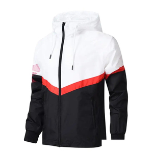 เสื้อแจ็คเก็ตกันลมผ้าไนลอนมีฮู้ดกันน้ำพิมพ์ลายหน้าจอ - Product Image 1