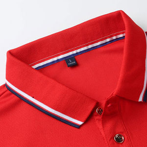 Wholesale Breathable Casual Solid <b>Yellow</b> Black for Collar T-<b>Shirts</b> for <b>Men</b> Polyester/Cotton Plus Size Custom Logo Embroidery - Product Image 2