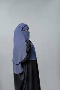 Triple Layer Flap <strong>Niqab</strong> <strong>With</strong> Shorter Back for Muslim Women Islamic Clothing Face Veil Burqa Flap Naqab <strong>Hijab</strong> Wholesale Supplier - Product Image 6