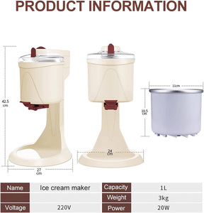 Blender - Machine <span class=keywords><strong>à</strong></span> crème glacée de comptoir pour usage domestique - Machine <span class=keywords><strong>à</strong></span> crème glacée molle professionnelle pour des friandises délicieuses - Facile <span class=keywords><strong>à</strong></span> utiliser et <span class=keywords><strong>à</strong></span> nettoyer - Product Image 2