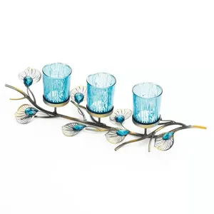 Elegant Handmade Metal <b>Glass</b> Table Top Lighting Decor Durable Hotel Home Candle <b>Stand</b> Lanterns Wholesale Price Boxed for Home - Product Image 2