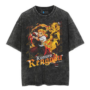 Camisetas Unisex Extra Grandes de Algodón Pesado con Logotipo Personalizado, Estilo Urbano, Ecológicas, Impresas con Serigrafía, de Alta Calidad, Lavadas con Ácido - Product Image 3